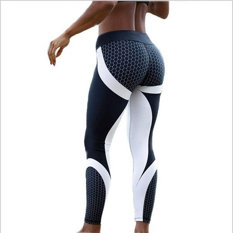 Mesh Pattern Print Workout Leggings