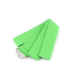 Multi-Colored Adjustable Yoga Stretch Strap D-Ring Belt