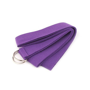 Multi-Colored Adjustable Yoga Stretch Strap D-Ring Belt