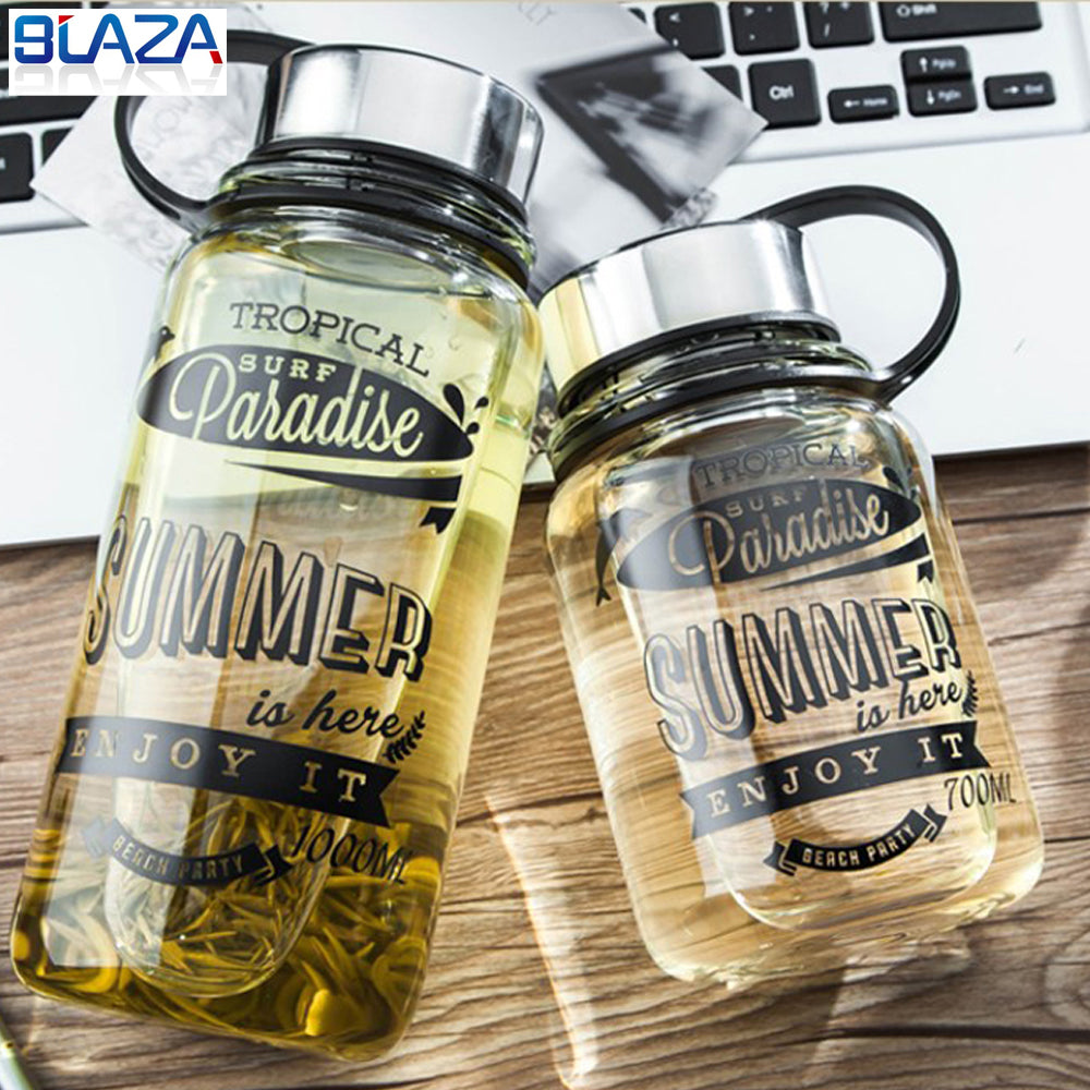 High Quality Large Capacity Yoga And Sports Glass Water Bottle